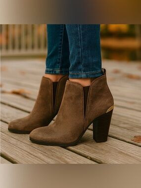 Michael Kors Brandy Leather Ankle Boots | Washed Brown